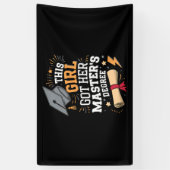 この女得の子は修士号を取得 横断幕 (縦)