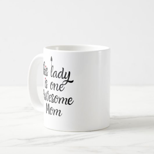 この女性は一素晴らし母コーヒおもしろいーマグ コーヒーマグカップ (正面左)