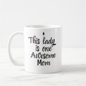 この女性は一素晴らし母コーヒおもしろいーマグ コーヒーマグカップ (左)