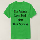 この女性は何よりも数学が大好きだ Tシャツ (デザイン正面)