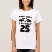 この女性Is Officially第25誕生日25歳の Tシャツ (正面)