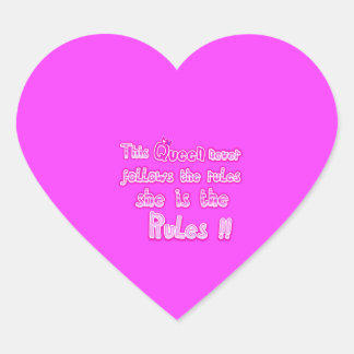 この女王は決して後を追規則を無視しない ハートシール