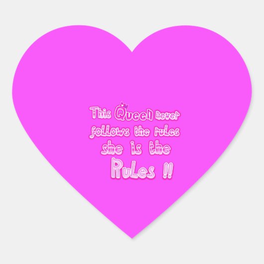 この女王は決して後を追規則を無視しない ハートシール (正面)