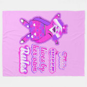 この女王は決して後を追規則を無視しない フリースブランケット (正面(横))