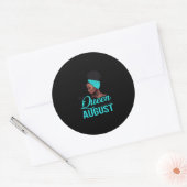 この女王は生まれ黒の誕生日威厳があるだった ラウンドシール (封筒)