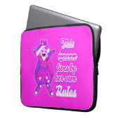 この女王は自分のルールで住んでいるエレクトロニクスバッグ ラップトップスリーブ (正面左)