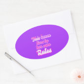 この女王は自分の規則で生きている 楕円形シール (封筒)