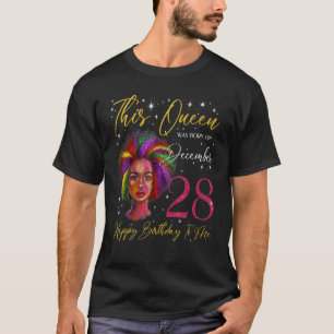 この女王は12生まれ月28日に黒人女性ギルだった Tシャツ