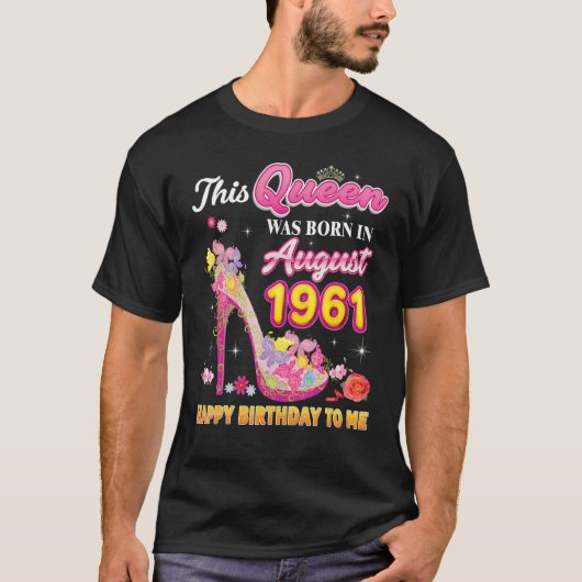 この女王は1961生まれ年のハッピーバースデーに威厳があるおった Tシャツ (正面)