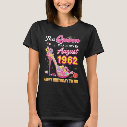 この女王は1962生まれ年のハッピーバースデーに威厳があるおった Tシャツ (正面)