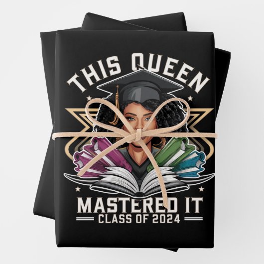 この女王は2024年卒業のクラスをマスター ラッピングペーパーシート (インサイチュ)