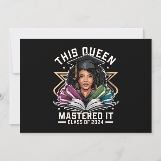 この女王は2024年卒業のクラスをマスター 案内状 (正面)