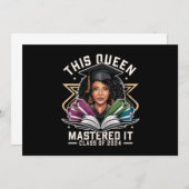 この女王は2024年卒業のクラスをマスター 案内状 (正面/裏面)