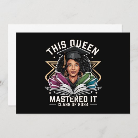 この女王は2024年卒業のクラスをマスター 案内状 (正面/裏面)