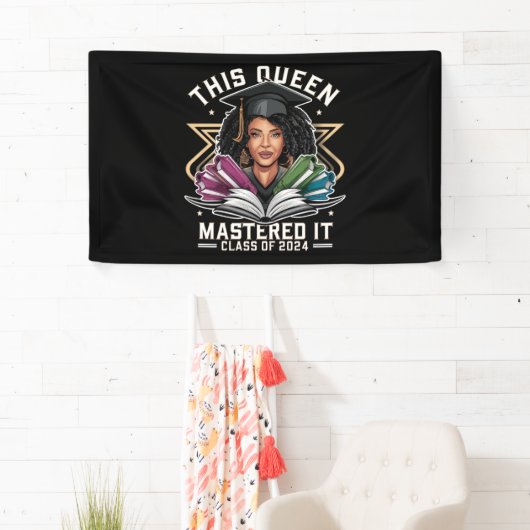 この女王は2024年卒業のクラスをマスター 横断幕 (インサイチュ)