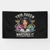 この女王は2024年卒業のクラスをマスター 横断幕 (横)