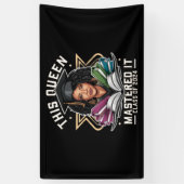 この女王は2024年卒業のクラスをマスター 横断幕 (縦)