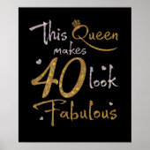 この女王は40歳の素敵な40歳の誕生日を迎える ポスター (正面)