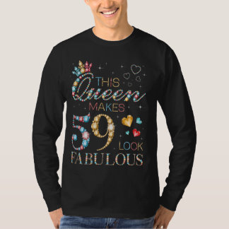 この女王は59歳を華麗に見せる 59歳の誕生日パ Tシャツ