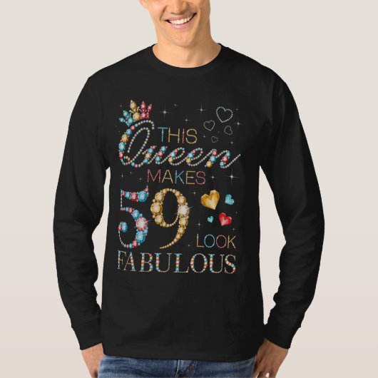 この女王は59歳を華麗に見せる 59歳の誕生日パ Tシャツ (正面)