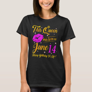 この女王は6月14生まれ日に誕生日ハイヒールで現れた Tシャツ