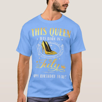 この女王は7生まれ月の誕生日に女の子のために Tシャツ