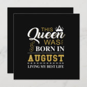 この女王は8月に生まれた 誕生日プレゼント 招待状 (正面/裏面)