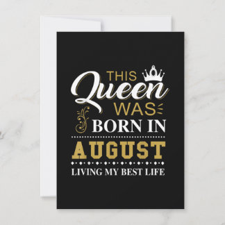 この女王は8月に生まれた 誕生日プレゼント 招待状