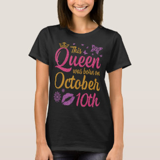 この女王生まれは10月19ハッピーバースデーに Tシャツ