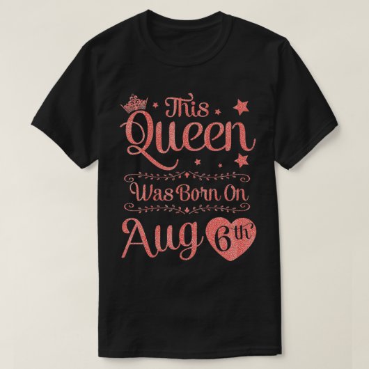 この女王生まれは6威厳がある誕生日Gに着いた Tシャツ (デザイン正面)