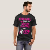 この女走の子はイエスとサッカー Tシャツ (正面フル)