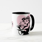 この女走の子は皮肉とコーヒーマグ マグカップ (正面右)