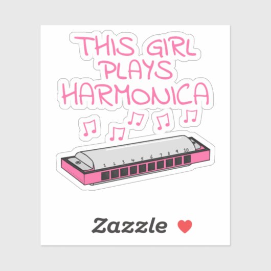 この女遊子ハーモニカ女子ミュージシャン シール (シート)