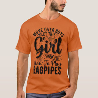 この娘がバグパイプのやり方教えるバグパイプ バッグパ Tシャツ