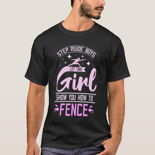 この娘にフェンシングのやり方を教えてもらおう Tシャツ (正面)