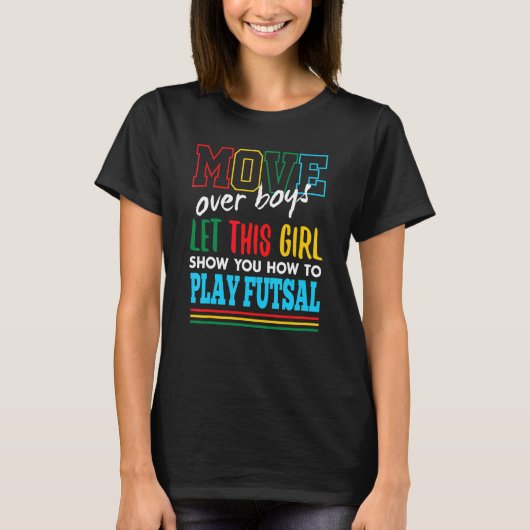 この娘にフットサルを教わろう Funny Tシャツ (正面)