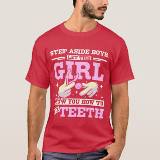 この娘にヴィンテージな歯の手入れ方を教えてもらいましょう Tシャツ