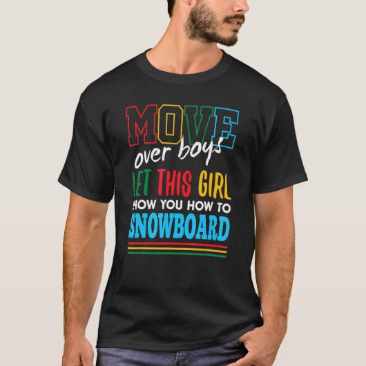 この娘に雪の降り方を教えておもしろいくれ Tシャツ (正面)