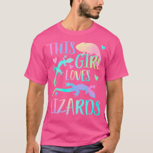 この娘はトカゲが大好き!トカゲ愛好家のためのヤモリデザイン Tシャツ