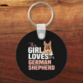 この娘はドイツの羊飼いを愛している キーホルダー (正面)