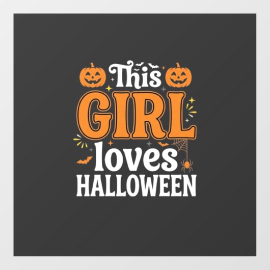 この娘はハロウィンが大好き タイポグラフィSVGデザイン_1 ウィンドウサイン (シート)