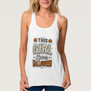 この娘はハロウィンが大好き ヴィンテージTシャツデザイン_1 タンクトップ