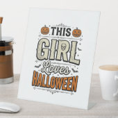 この娘はハロウィンが大好き ヴィンテージTシャツデザイン_1 台座サイン (インサイチュ)