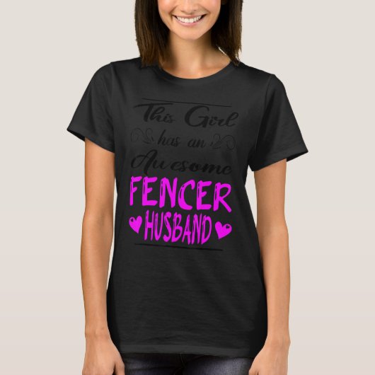 この娘はフェンサー素晴らし夫がある Tシャツ (正面)