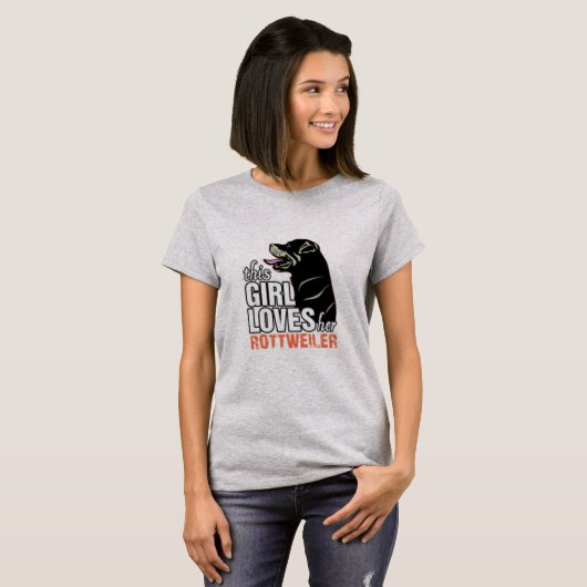 この娘はロットワイラーを愛してる Tシャツ (正面フル)