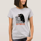 この娘はロットワイラーを愛してる Tシャツ (正面)