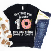 この娘は二桁に突入！10歳の誕生日ドーナツ Tシャツ