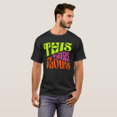 この娘は光る 女性 80年代 ディスコ Girls Glow Day fr Tシャツ (正面フル)