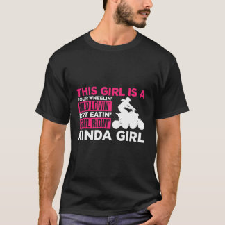 この娘は四輪駆動で泥まみれ、土食いトライルが好きなの。 Tシャツ