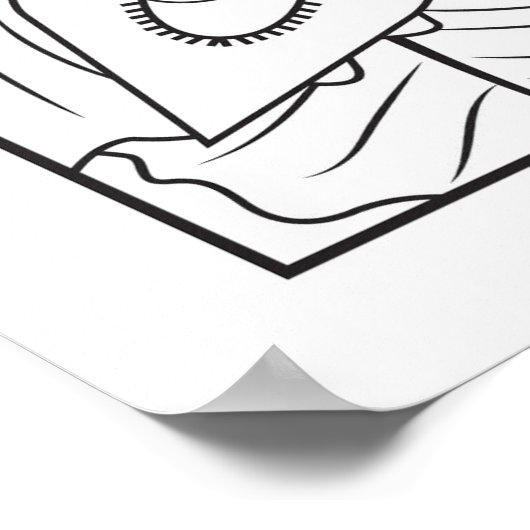 この娘は自分で色を付けることができる ポスター (角)